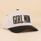 Girl Mom Two Tone Snapback Hat Zenana Consgt.