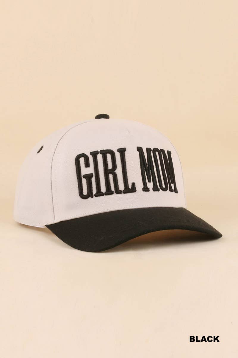 Girl Mom Two Tone Snapback Hat Zenana Consgt.