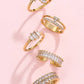Baguette rhinestone cocktail eternity band Ring | 40R143