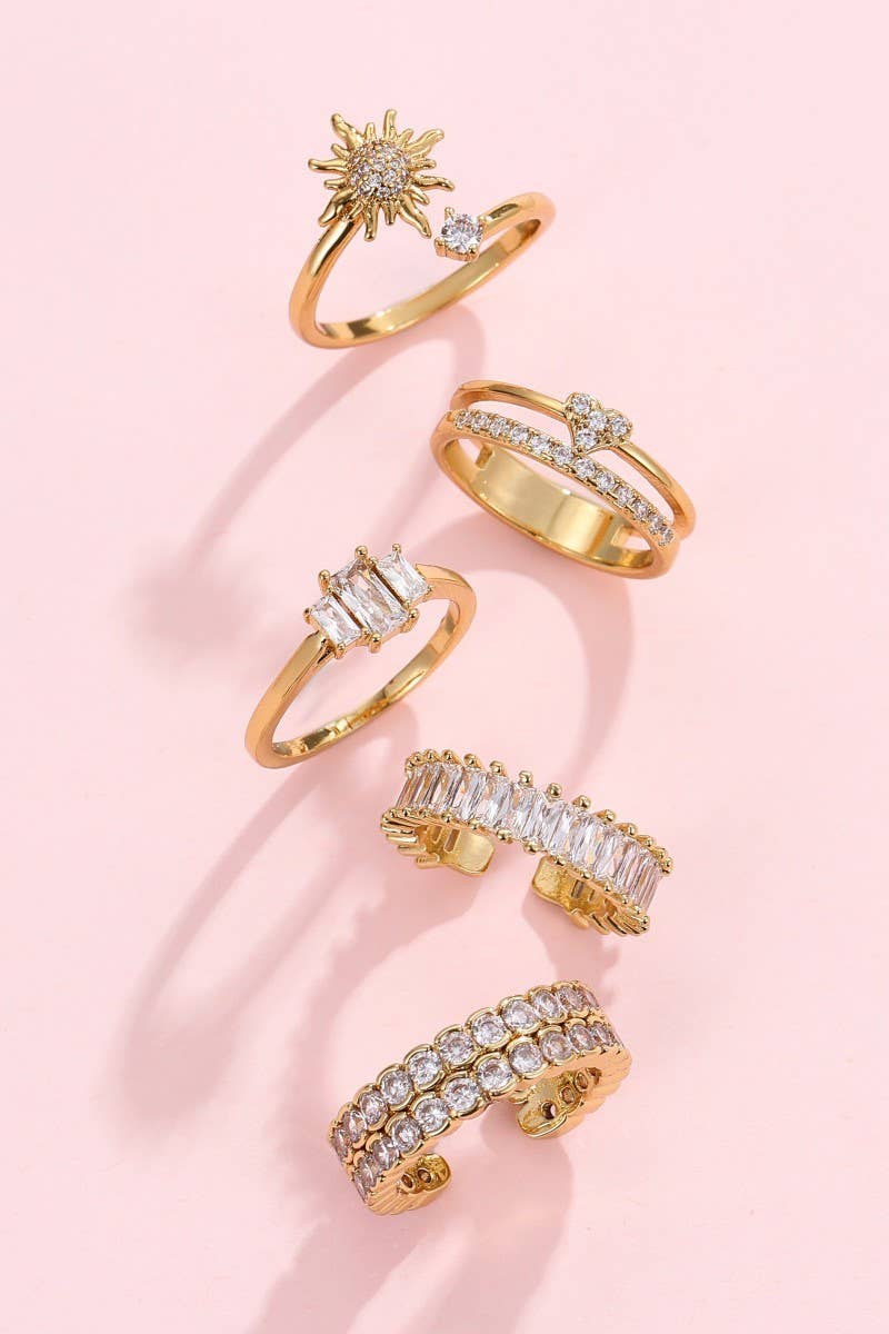 Baguette rhinestone cocktail eternity band Ring | 40R143