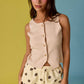 PT50333 Audrey Sleeveless Button Up Top