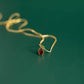 18K Gold PVD Teardrop Birthstone Charm