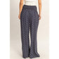 Polka Dot Elastic Wide-Leg Pants