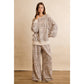 LEOPARD PRINT FULL LENGTH WIDE LEG PULL ON PANTS