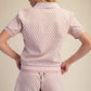 Collar Neck Short-Sleeve Polo Top