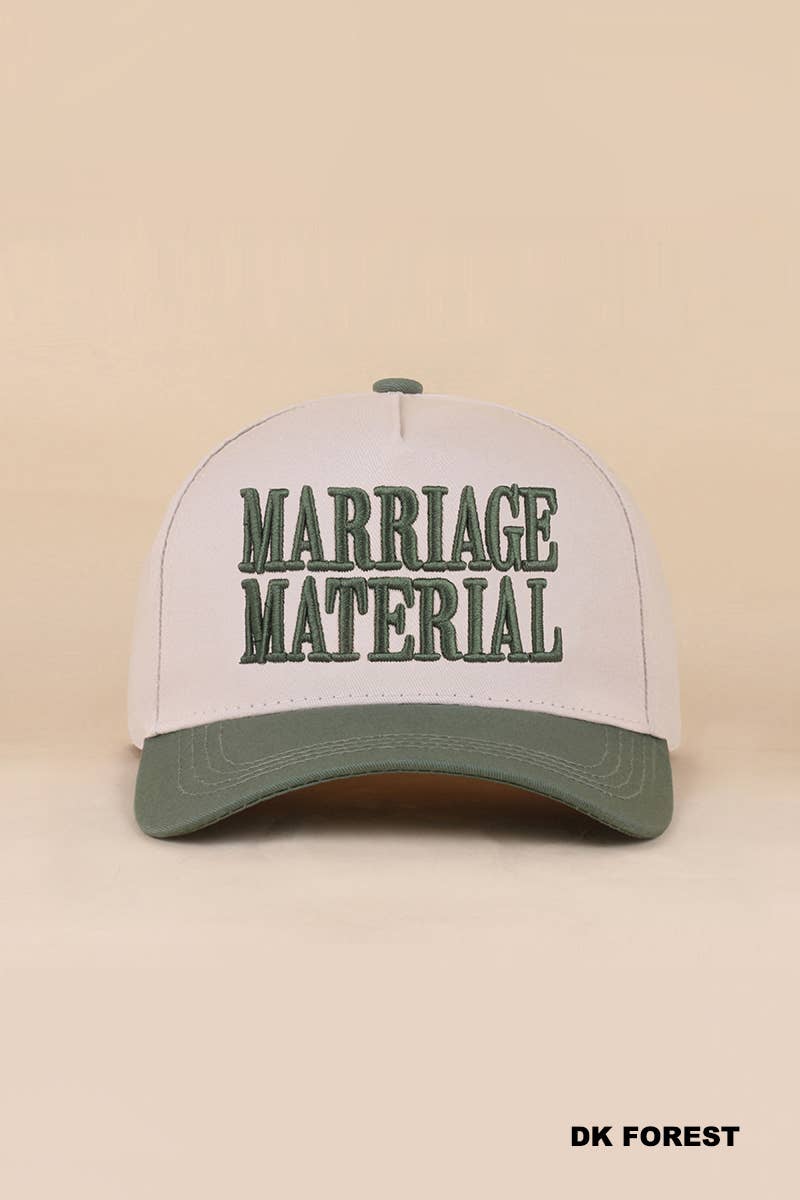 Marriage Material Two Tone Canvas Cotton Cap