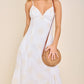Eyelet Embroidered Spaghetti Strap Midi Dress