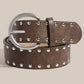 Metallic Studded Vegan Leather Belt