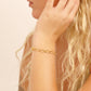 18K Gold PVD Stainless Steel Hammered Oval Chain Bracelet