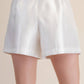 High Waist Glossy Fabric Shorts
