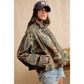 PRINTED HOODED WINDBREAKER JACKET TOP