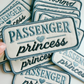 4" Passenger Princess  -  Embroidered Hat Patch
