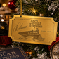 Believe Polar Express Ticket Ornament – Brushed Gold Metal Ornament