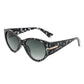 Women Sleek Oval Retro Cat Eye Sunglasses
