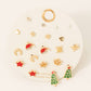 Christmas Theme Mixed Stud Earrings Set