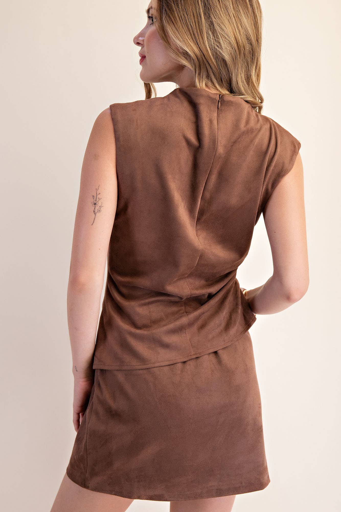 Mock Neck Sleeveless Top