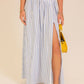 Striped Strapless Maxi Dress