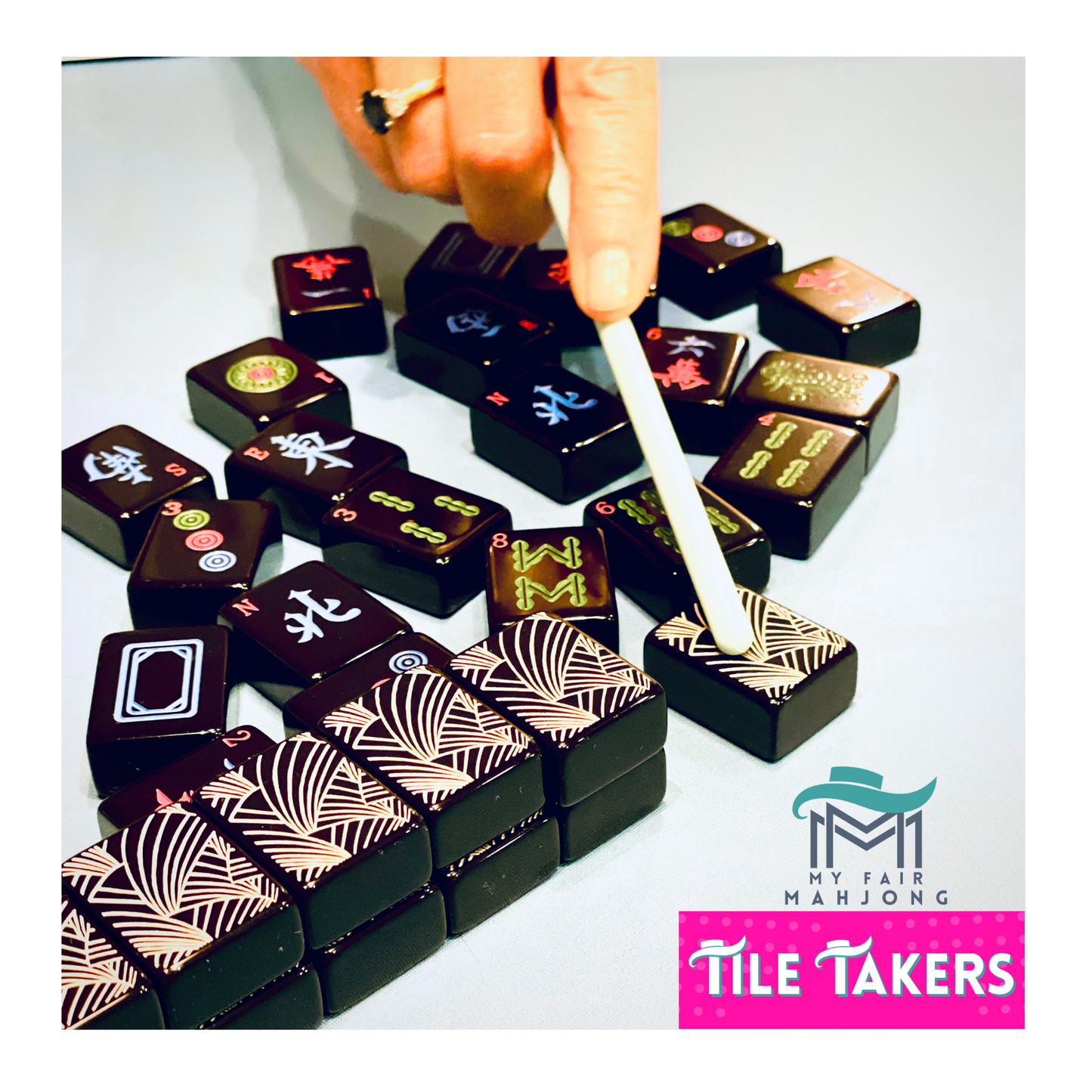 Mahjong Tile Takers (Set of 4)- Fun, Unique Tool to Help Rea