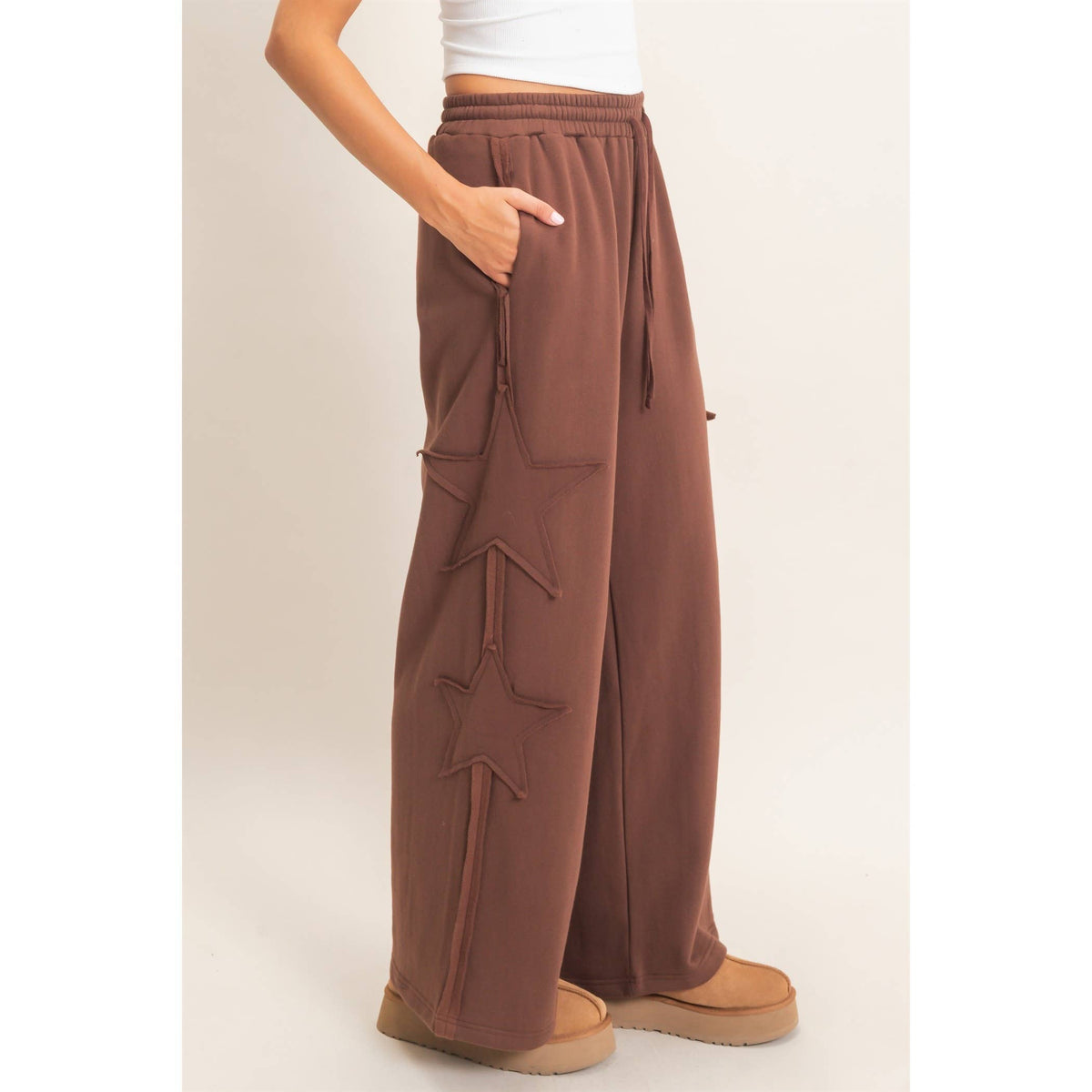 French Terry Star Patch Sweatpants