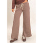Low Rise Striped Waffle Knit Pants