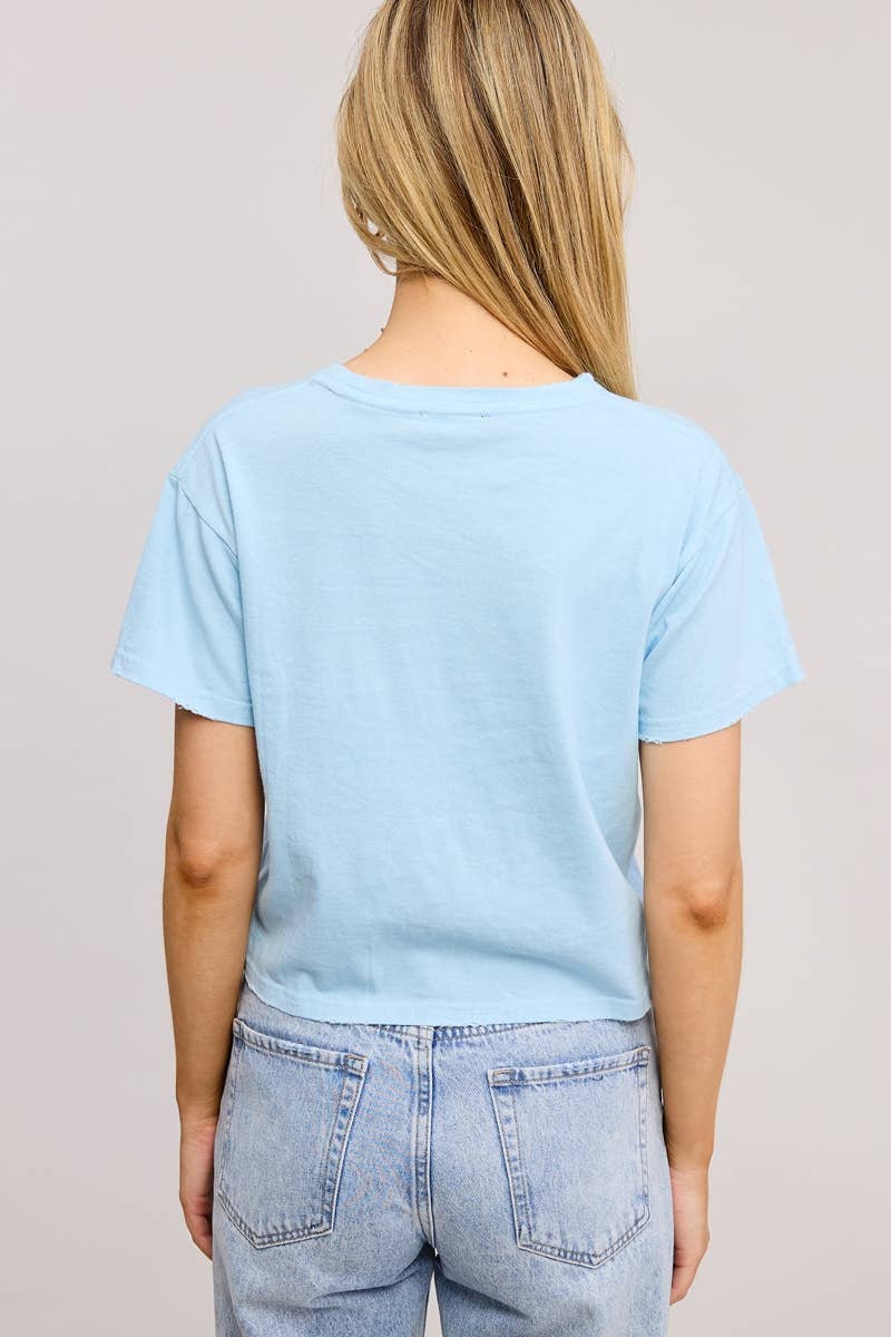 PUFF' Champagne Diet Graphic S/S Seamless Faux Crop