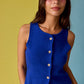 PT50333 Audrey Sleeveless Button Up Top