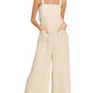 ..Washed Double Gauze Wide Leg Overalls