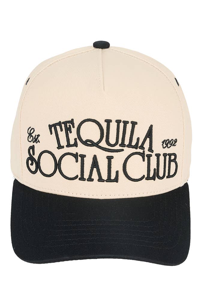 C.C Tequila Social Club embroidered trucker cap
