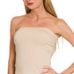 Cotton Tube Built-in Bra Top
