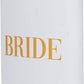 Bridal Stainless Steel Flask - Bride Block Lettering (White)