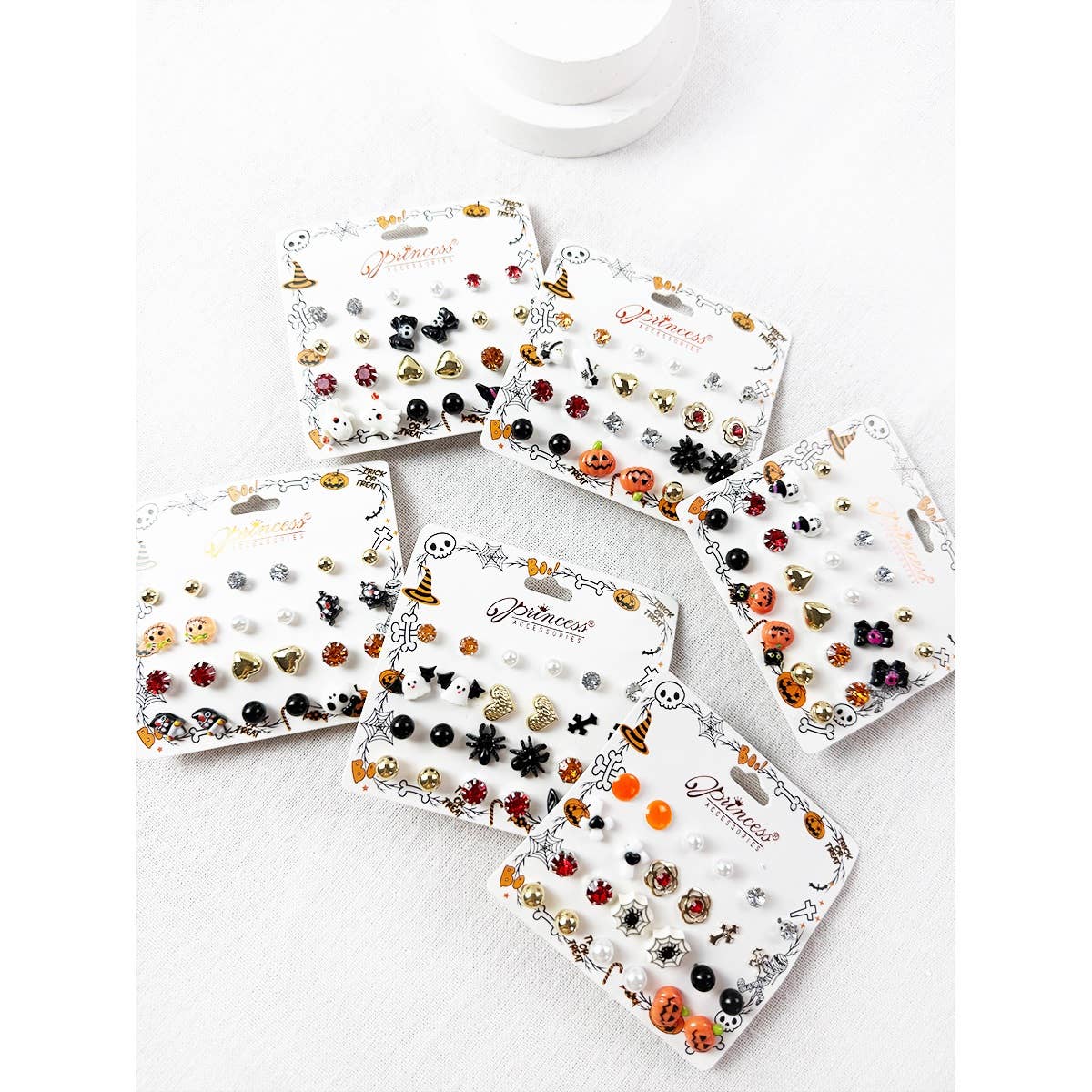 12 Pairs Halloween Theme Post Earring Set