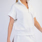 MODAL SCUBA QUARTER ZIP SHORT SLEEVE TOP