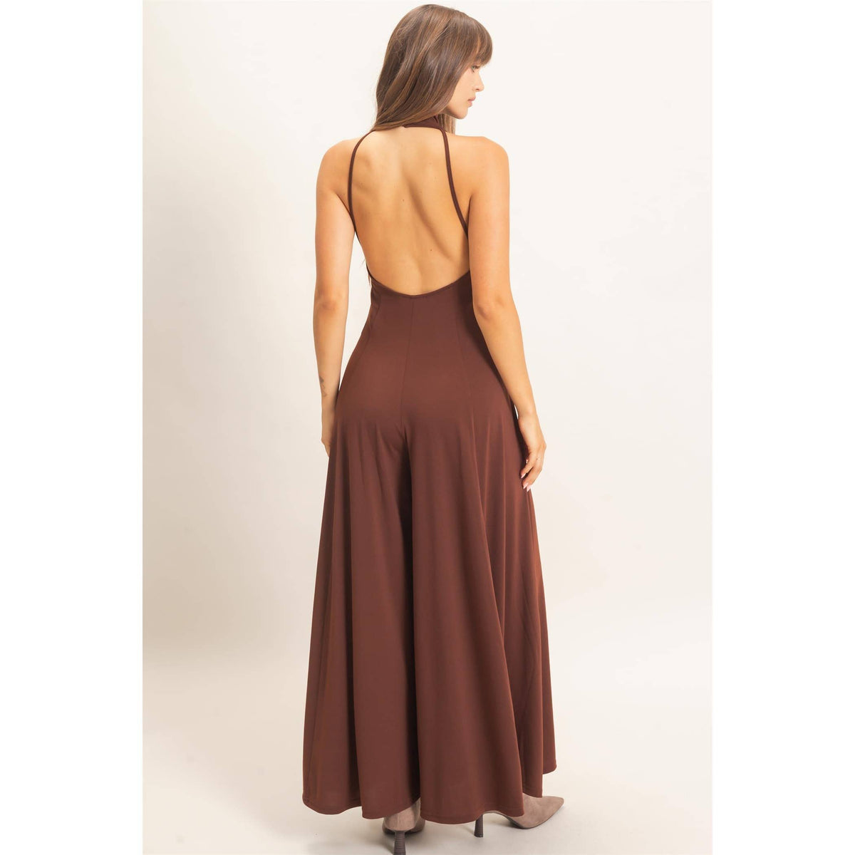 Sleeveless Halter Neck Jumpsuit