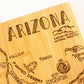Destination Arizona Cutting Board with Engraved Artwork