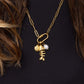 18K Gold PVD Paperclip Carabiner Necklace