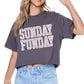 Puff' Sunday Funday Graphic S/S Faux Cropped Tee