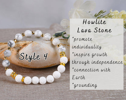 Divine Light Moonstone Selenite Quartz BYOB Bracelet Stack