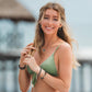 "Roxy Coastal Drift" Black and Neutral Beachy Vibe Hair Tie Bracelets