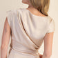 Boat Neck Waist Tie Blouse