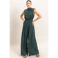 Sleeveless Mock Neck Jumpsuit