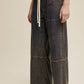 Wide-Leg Denim Drawstring Pants LP0256