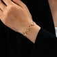 Pave Crystal Clover Link Bracelet With Toggle Clasp| 80B1781