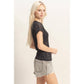 Textured Lace Short Sleeve Top