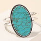 Large Oval Turquoise Clasp Bracelet
