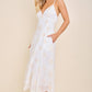 Eyelet Embroidered Spaghetti Strap Midi Dress