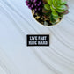 Live fast ride hard embroidered iron on hat patch