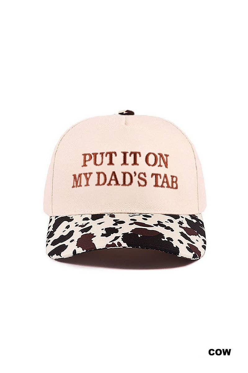`Put It On My Husband's Tab Two Tone Canvas Cap