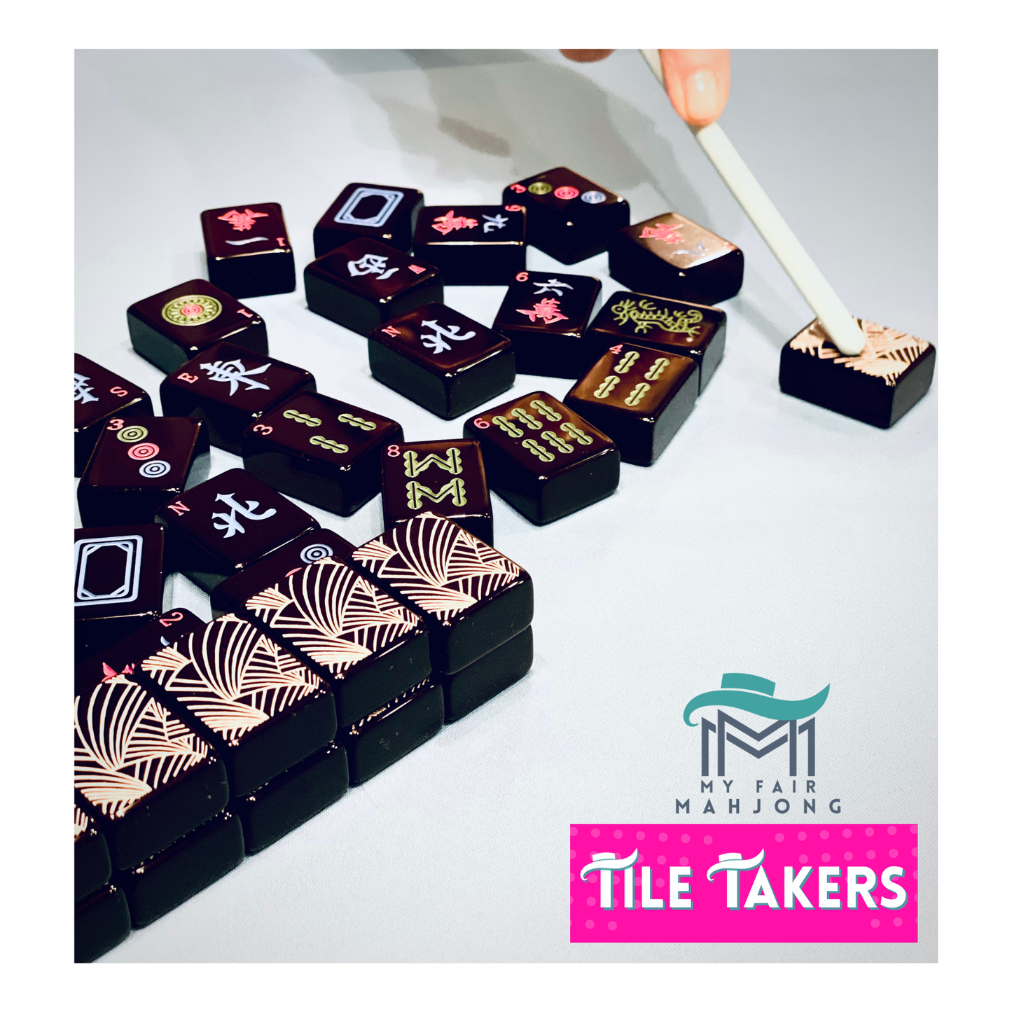 Mahjong Tile Takers (Set of 4)- Fun, Unique Tool to Help Rea