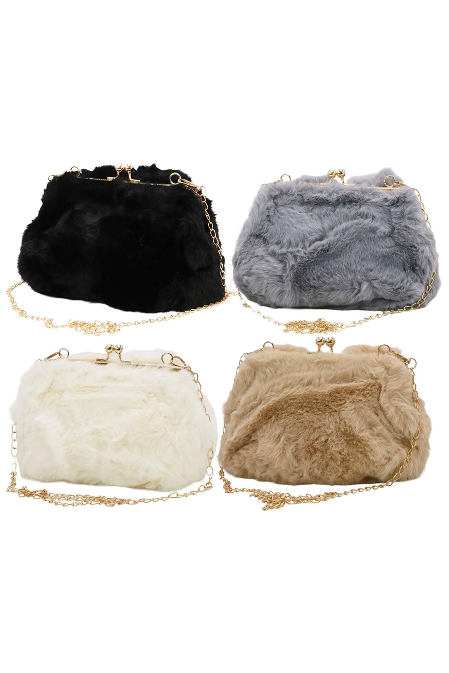Bunny Rabbit Fuzzy Faux Fur Crossbody Bag