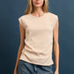 RIBBED SIDE RUCHED MUSCLE TOP FWMT3675